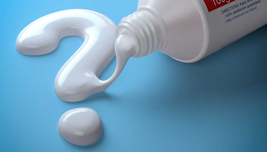 tubo de um creme dental